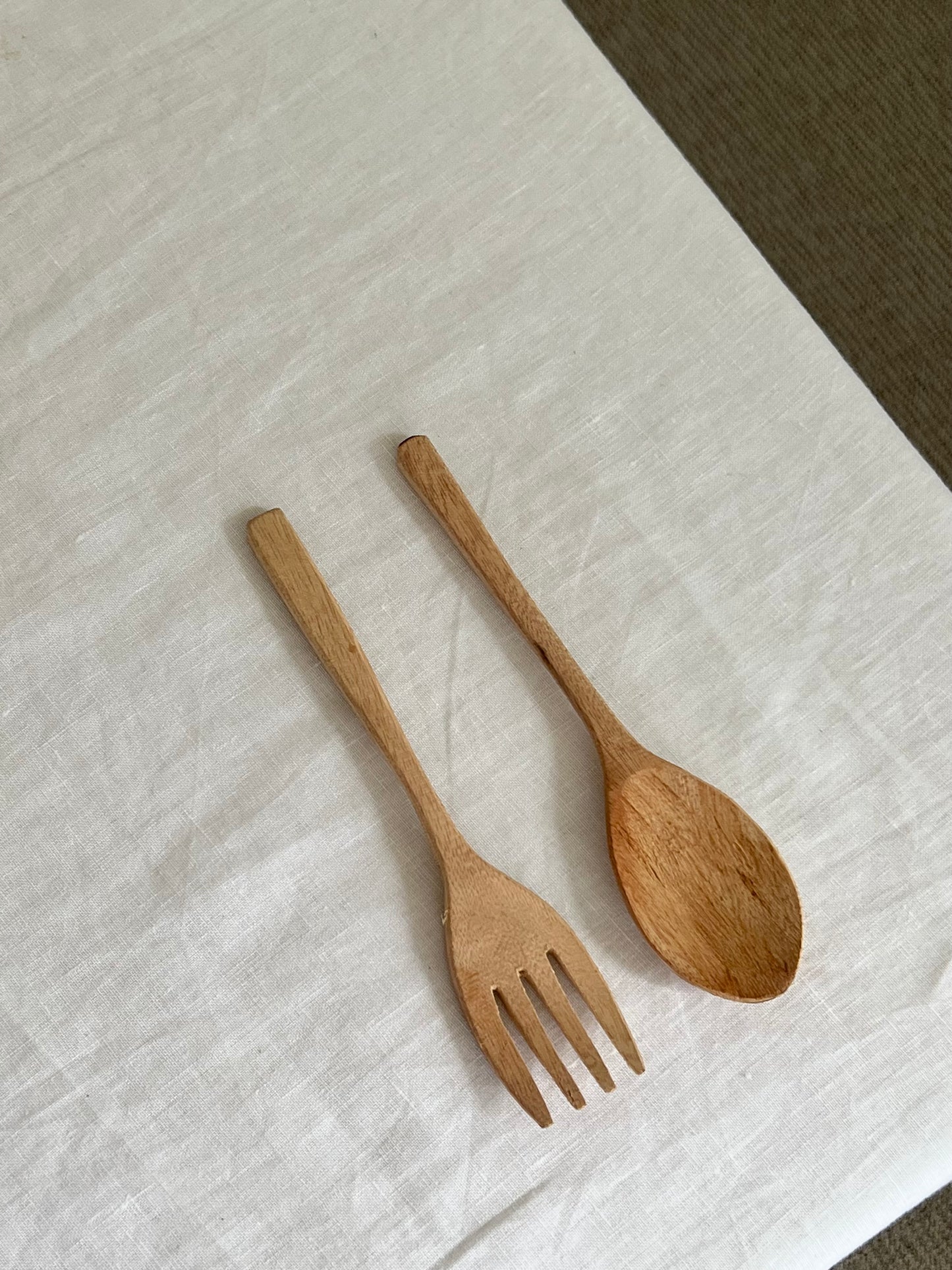 Cutlery Set : Wooden Spoon and Fork Set (6pcs)