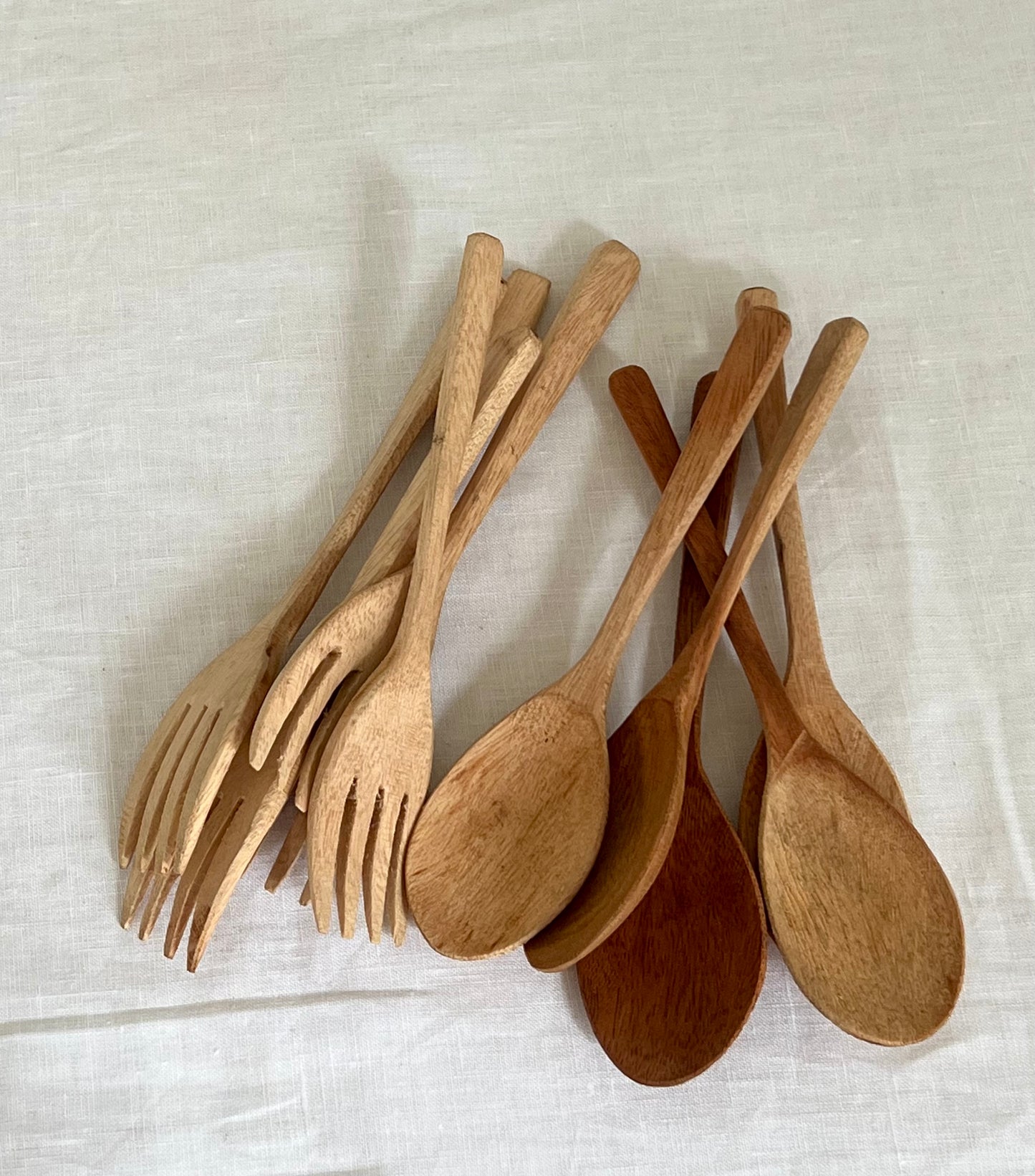 Cutlery Set : Wooden Spoon and Fork Set (6pcs)