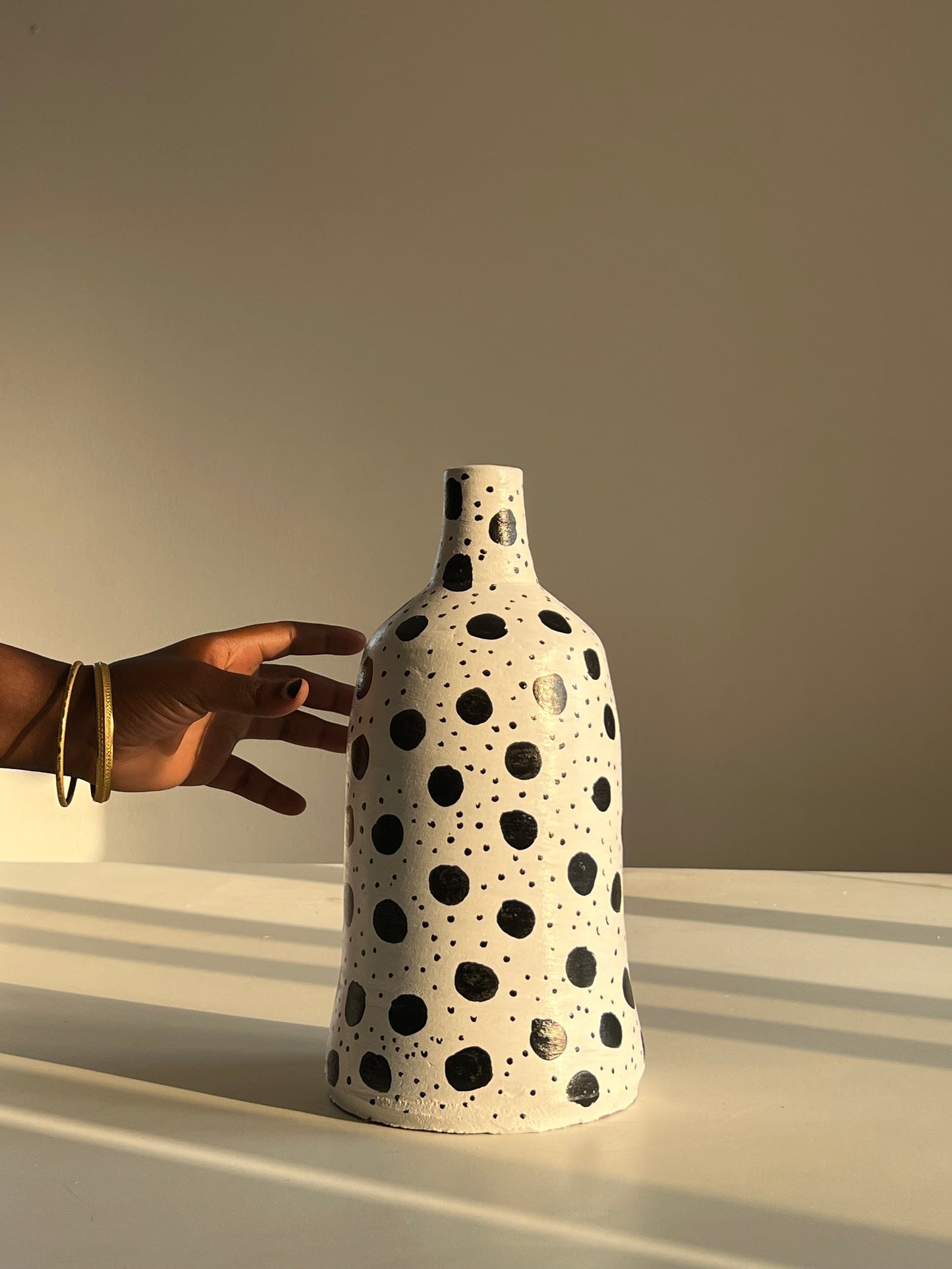 Polka Dot Ceramic Vase