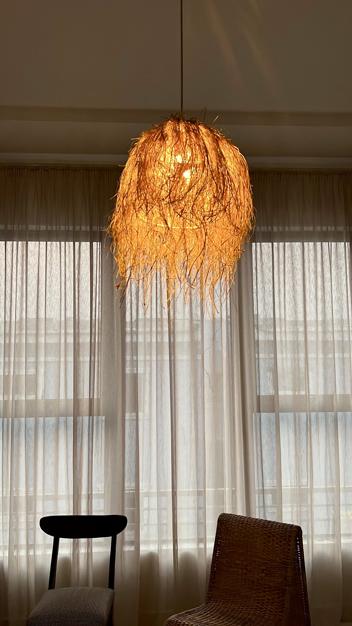 Raffia Light Pendant (Without LightBulb)