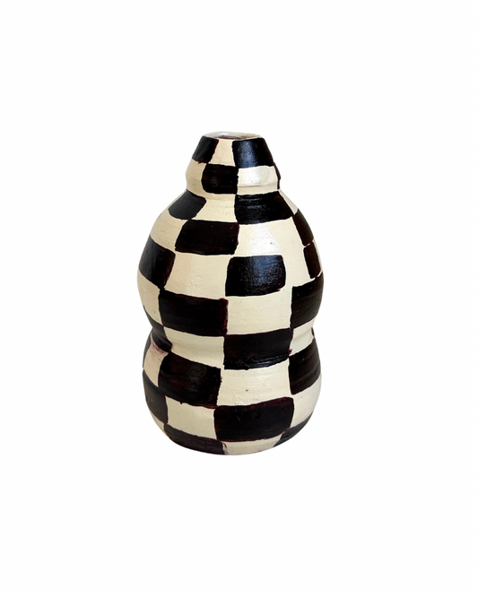 Checkers Vase