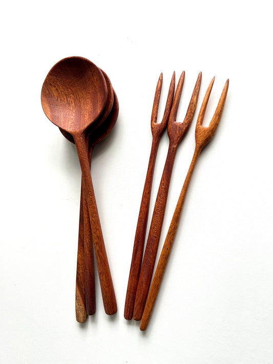 Wooden Spoon and Pick Set (6PCS)