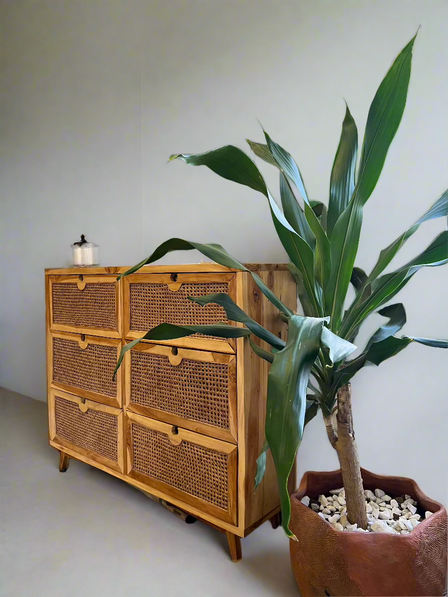 Rattan Drawer Chest