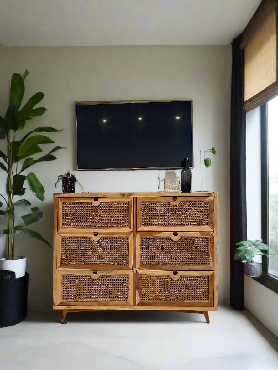 Rattan Drawer Chest