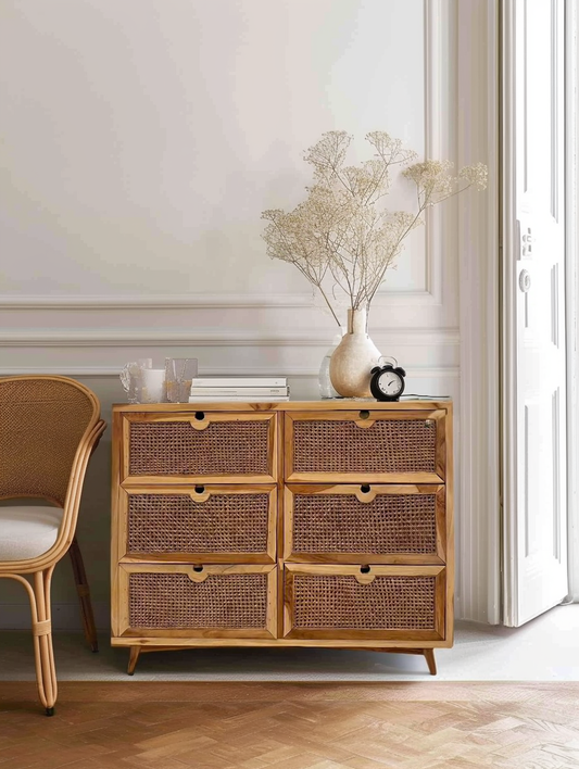 Rattan Drawer Chest